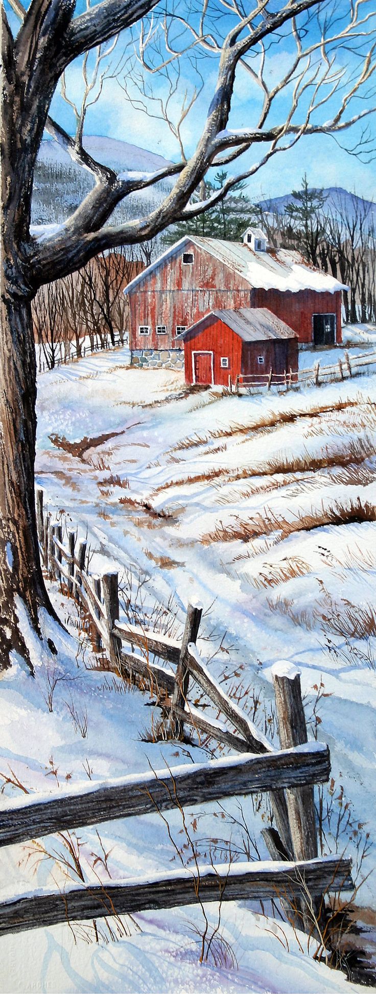 winter landscape painting 5