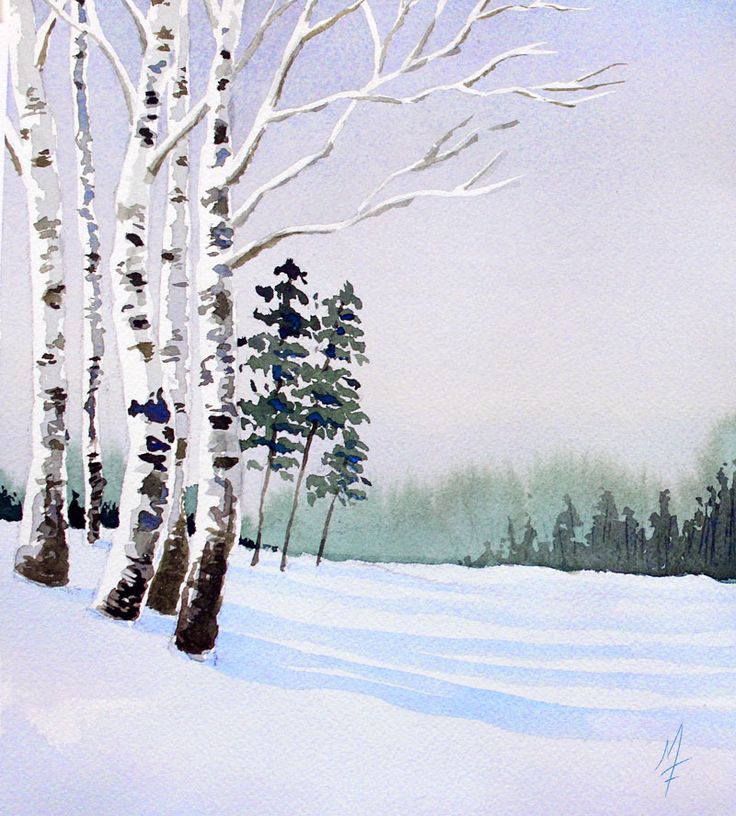 winter landscape painting 6