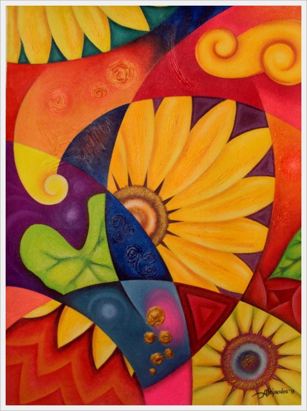 30 Creative Abstract Flower Paintings - Page 3 of 3 - Bored Art