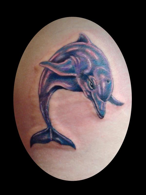 ArtStation - Dolphin tattoo with Roman numerals