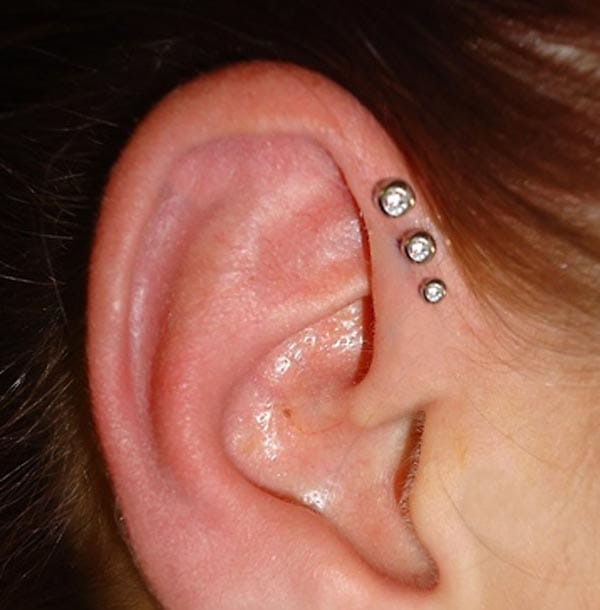 triple helix piercing triple helix piercing