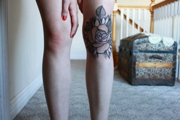 knee tattoos for women