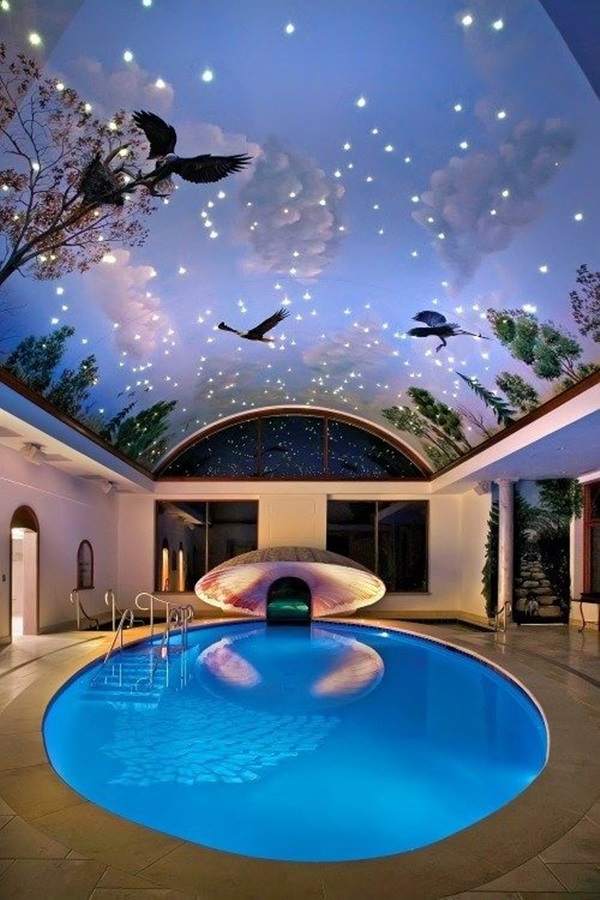 Creatice Cool Indoor Pools with Simple Decor