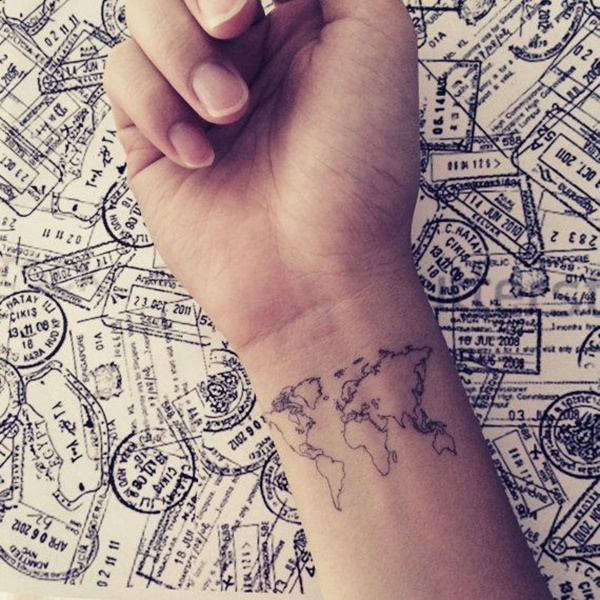 Buy World Map Temporary Tattoos World Tattoo Small Temporary Tattoo  Festival Tattoo Bohemian Tattoo Travel Tattoo Traveler Tattoo Online in  India - Etsy