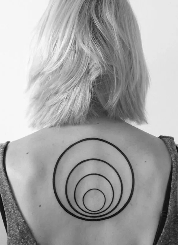 Circle tattoo on shoulder | Orangetattooshop.com