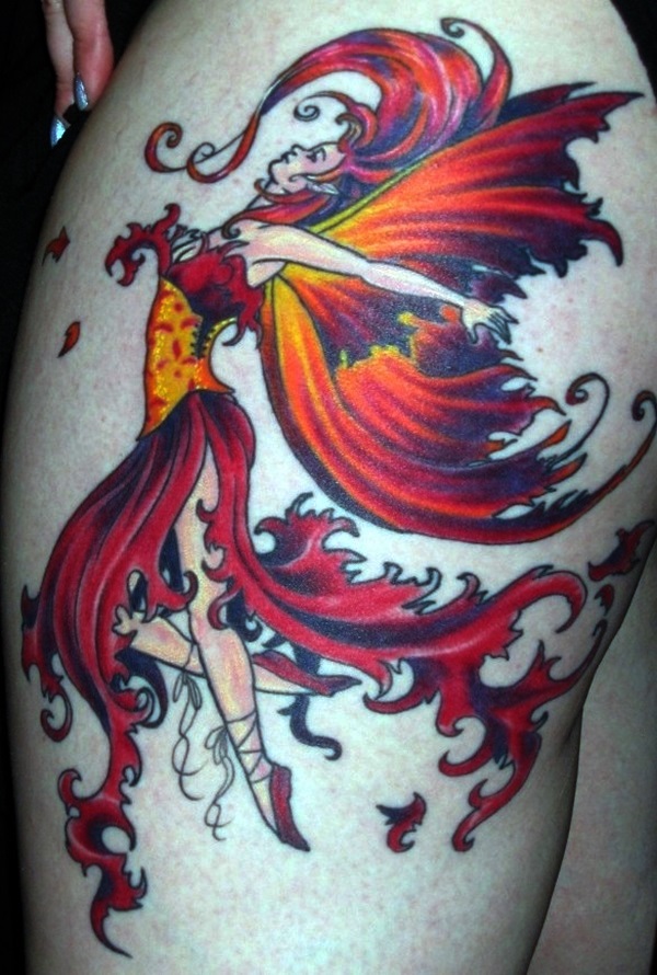fairy on thigh tattoo｜TikTok Search
