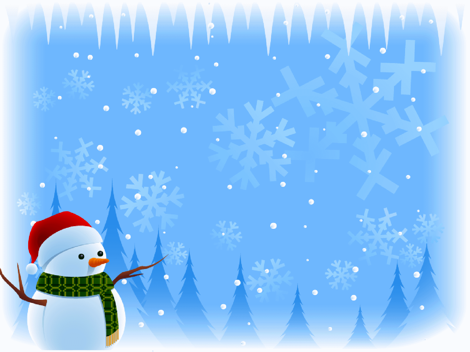 Free Snowmen Christmas Desktop Wallpaper template