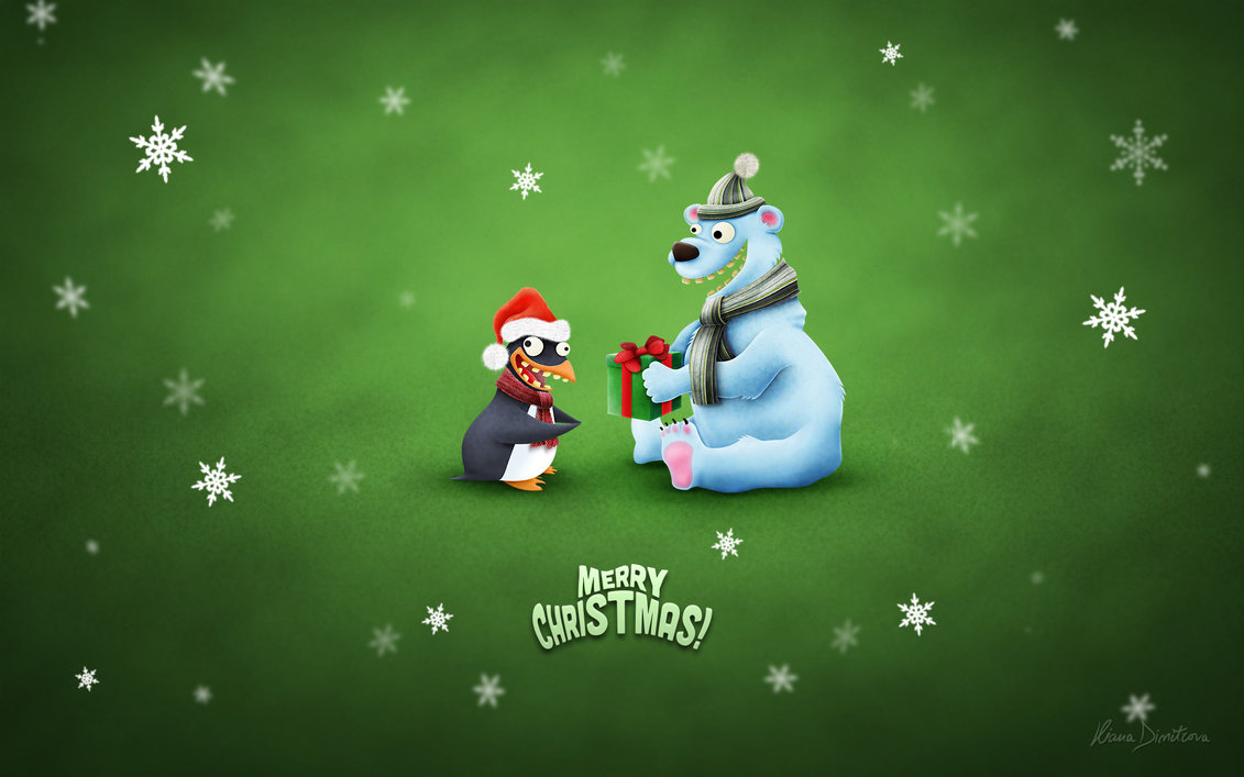 animated christmas desktop background