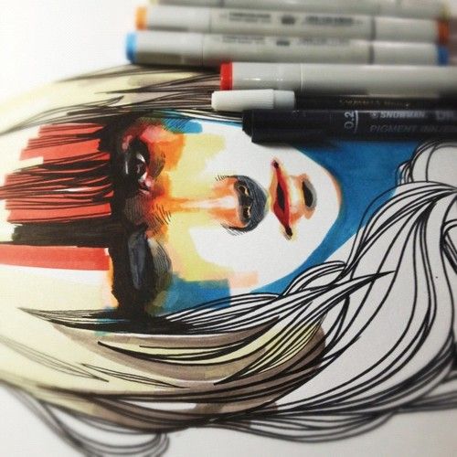 Works Of Art Created Using Marker Pens - Bored Art