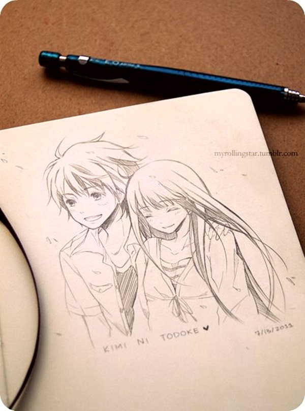 40 Amazing Anime Drawings And Manga Faces - Bored Art