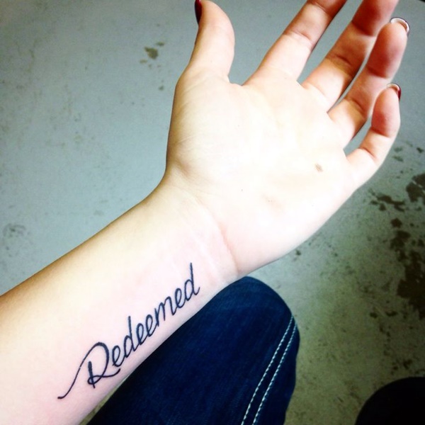 Tattoo of the word 