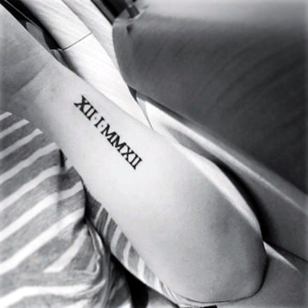 Cool and Classic Roman Numerals tattoo to get this Year (11)