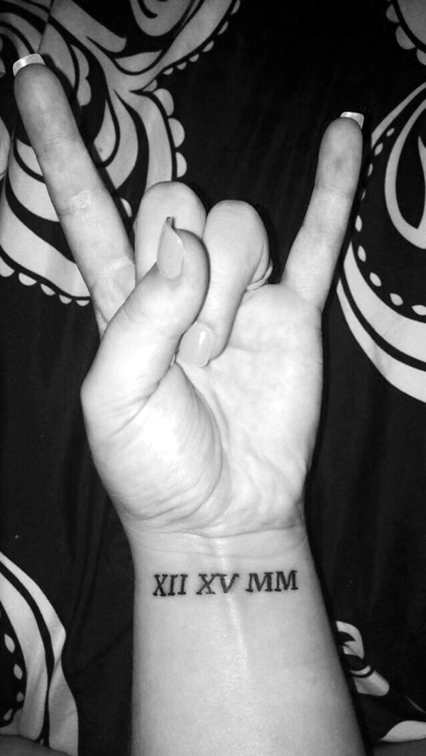 Cool and Classic Roman Numerals tattoo to get this Year (12)
