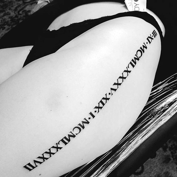 Cool and Classic Roman Numerals tattoo to get this Year (14)