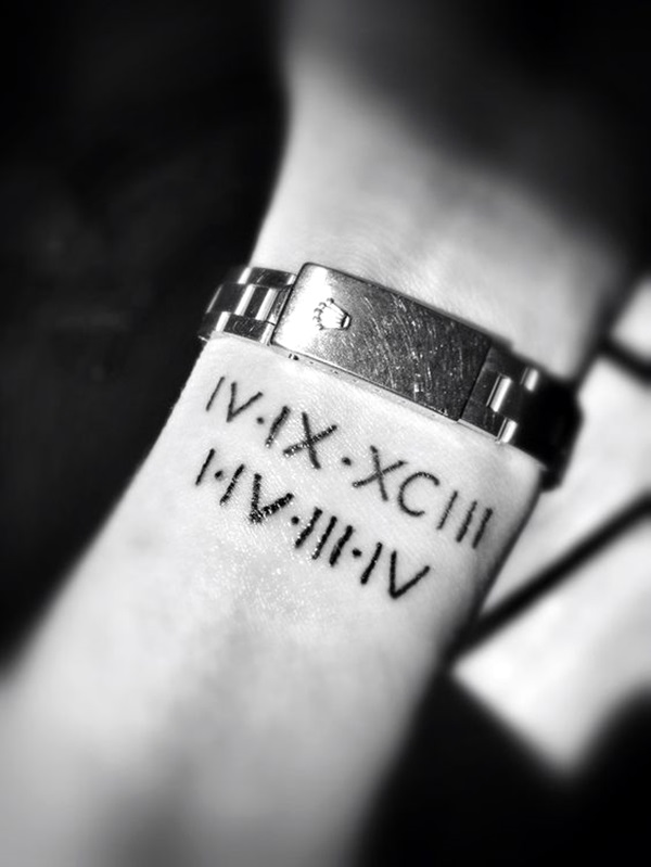 Cool and Classic Roman Numerals tattoo to get this Year (16)