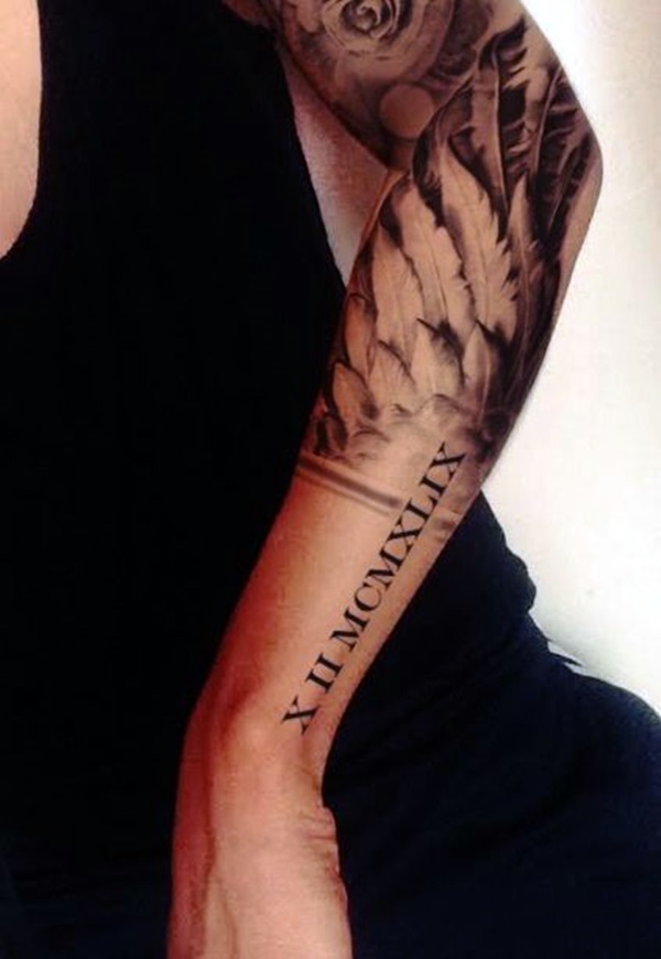 Cool and Classic Roman Numerals tattoo to get this Year (24)