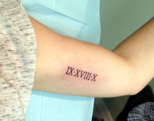 Cool and Classic Roman Numerals tattoo to get this Year (27)