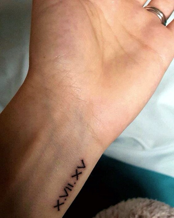Cool and Classic Roman Numerals tattoo to get this Year (28)