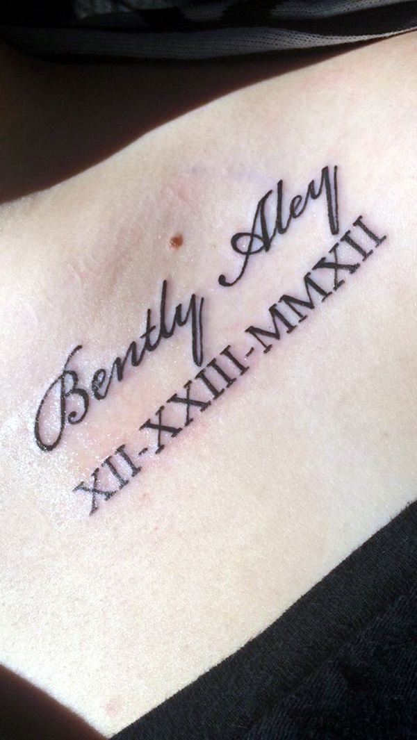 Cool and Classic Roman Numerals tattoo to get this Year (35)