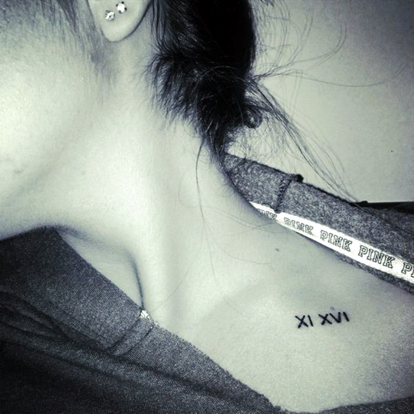 Cool and Classic Roman Numerals tattoo to get this Year (39)