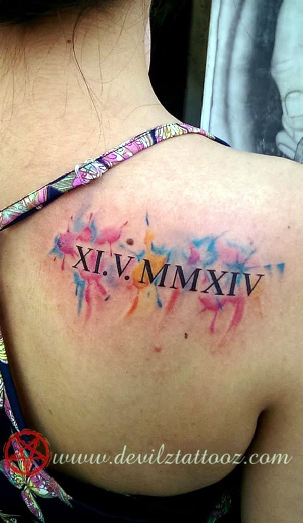 Cool and Classic Roman Numerals tattoo to get this Year (41)