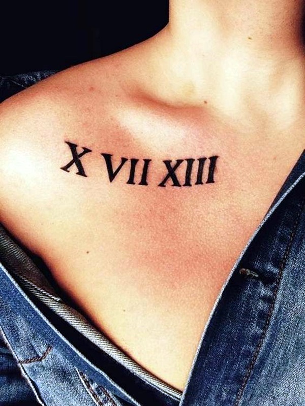 Cool and Classic Roman Numerals tattoo to get this Year (7)