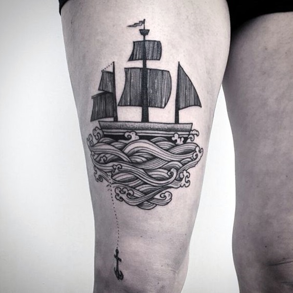 40 Cute And Meaningful Boat Tattoo Designs - Bored Art