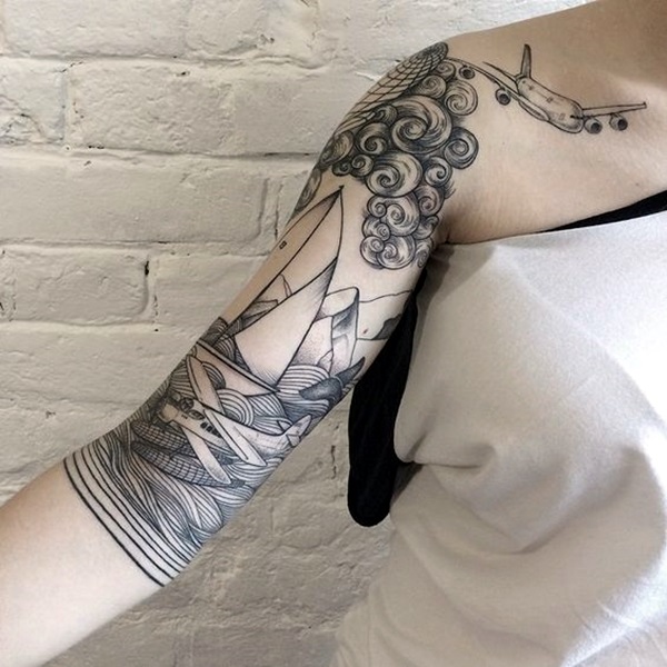 Cute and Meaningful Boat Tattoo Designs (30)