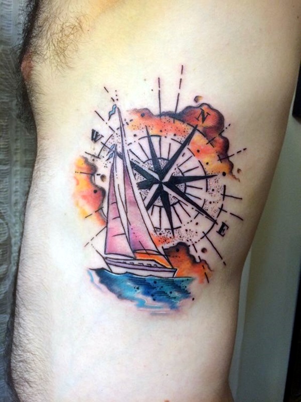 Cute and Meaningful Boat Tattoo Designs (48)