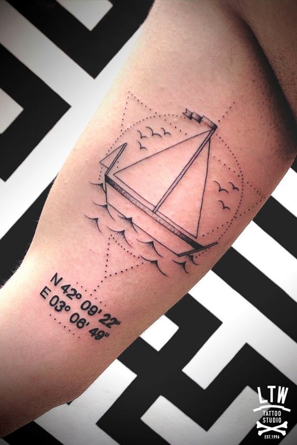 Cute and Meaningful Boat Tattoo Designs (6)