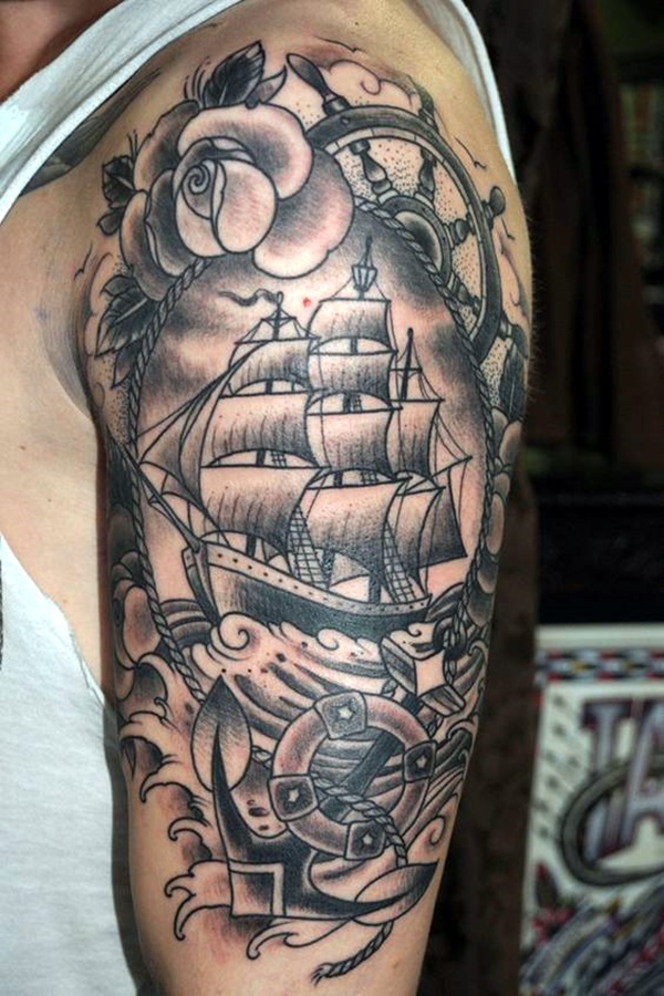Cute and Meaningful Boat Tattoo Designs (7)