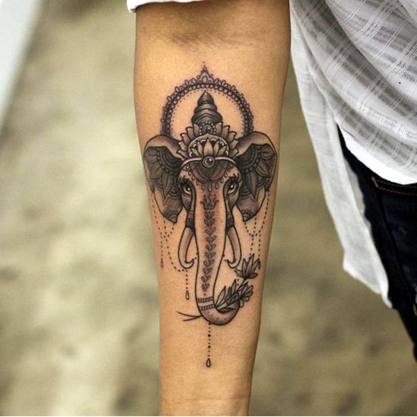 Lovely and Cute Elephant Tattoo Design (1)