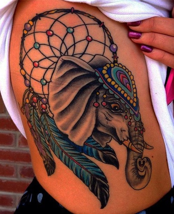 Lovely and Cute Elephant Tattoo Design (11)