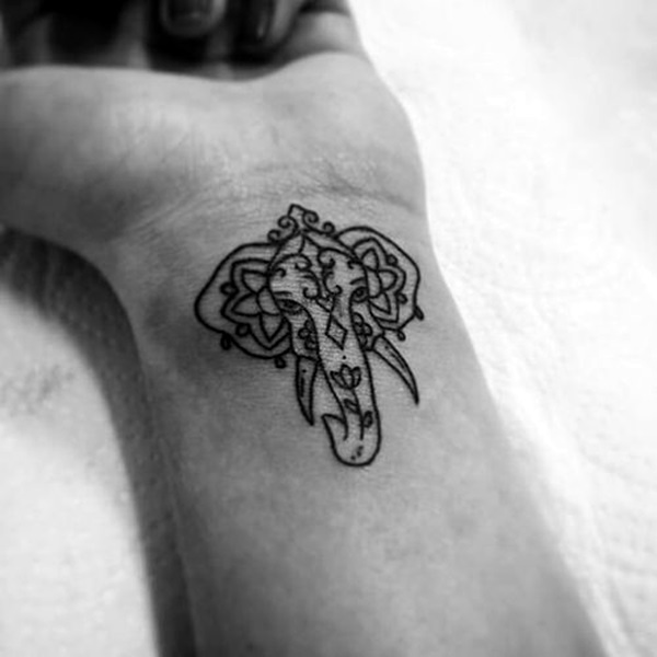Lovely and Cute Elephant Tattoo Design (18)