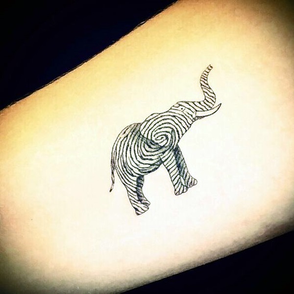 Lovely and Cute Elephant Tattoo Design (22)