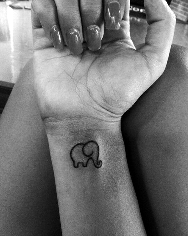 Lovely and Cute Elephant Tattoo Design (24)