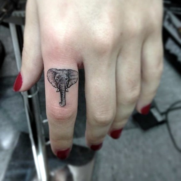 Lovely and Cute Elephant Tattoo Design (29)