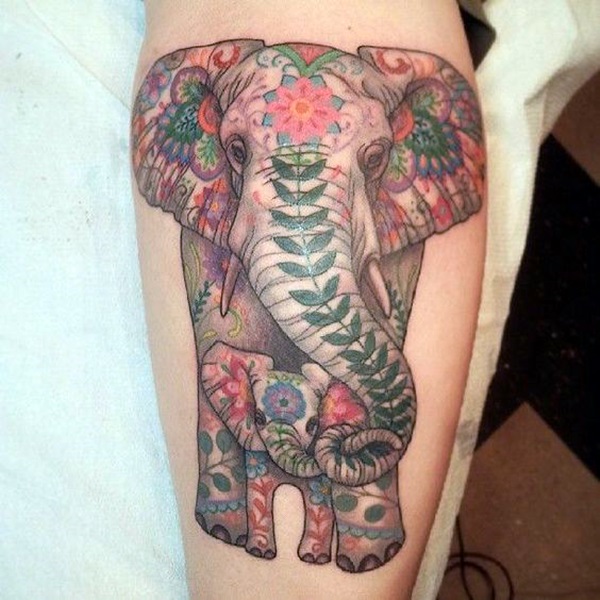 Lovely and Cute Elephant Tattoo Design (3)