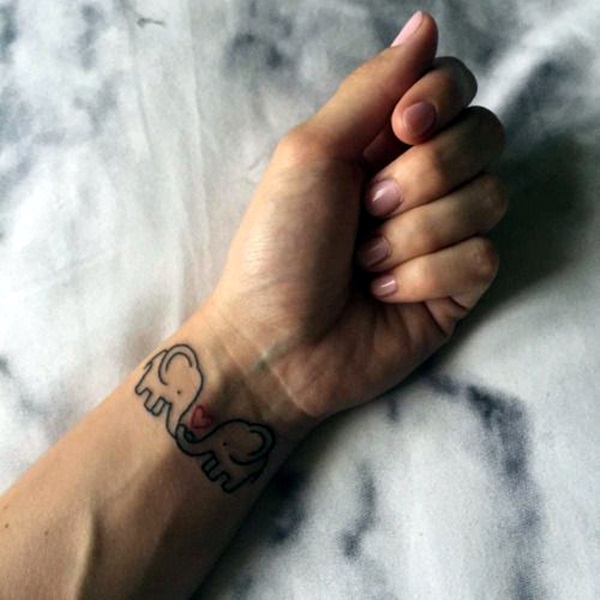 Lovely and Cute Elephant Tattoo Design (30)