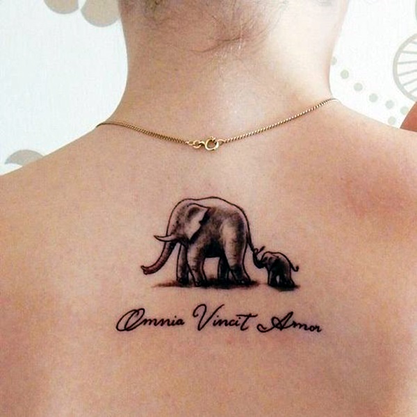 Lovely and Cute Elephant Tattoo Design (33)