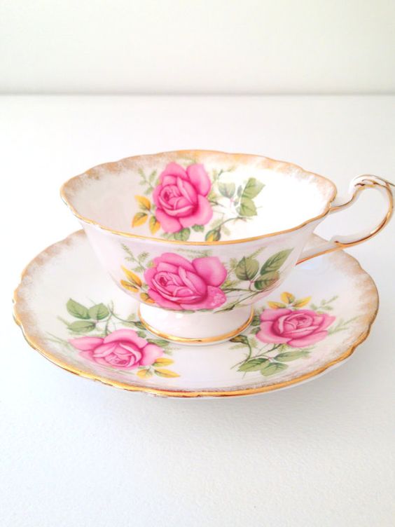 Very Warm And Winsome Vintage Tea Cups - Bored Art