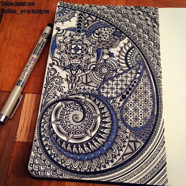 40 Absolutely Beautiful Zentangle patterns For Many Uses - Bored Art