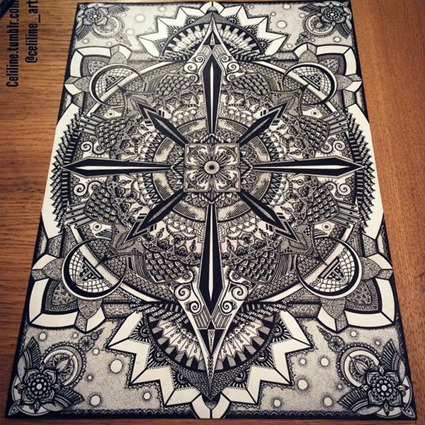 Absolutely Beautiful Zentangle patterns For Many Use (14)