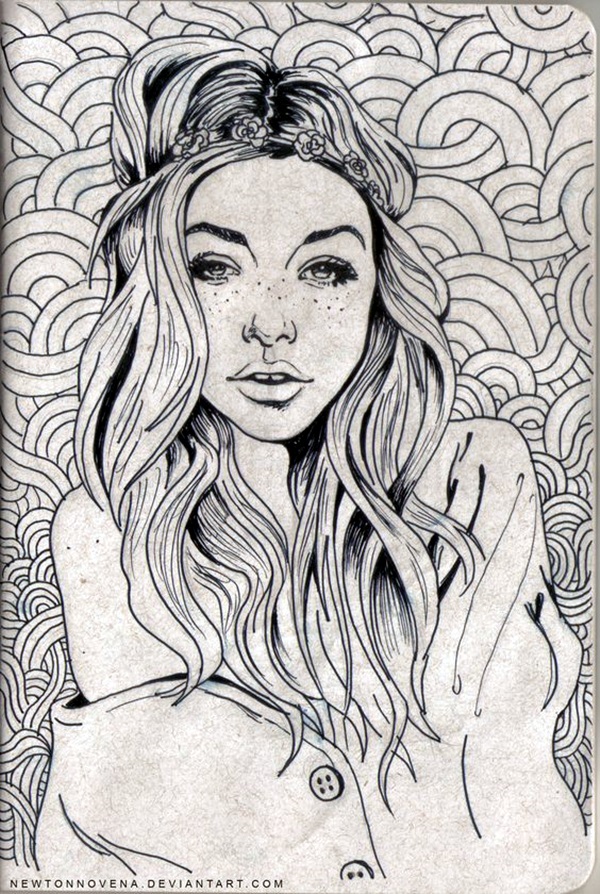 Tumblr Hipster Drawing Ideas Easy Sketch Coloring Page | Sexiz Pix