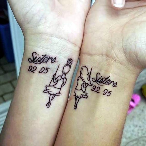 Adorable Sisters Forever Tattoo Design Ideas (12)