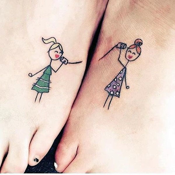Adorable Sisters Forever Tattoo Design Ideas (40)
