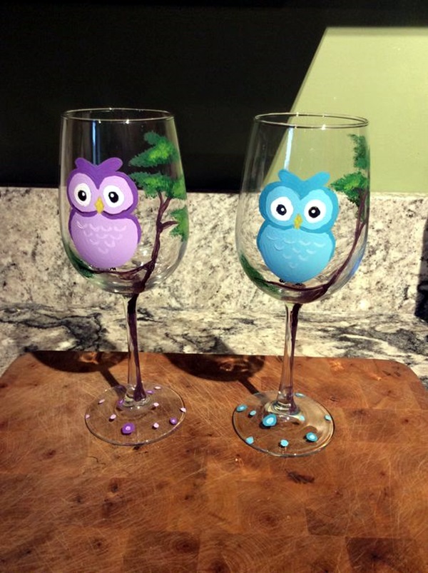 40 Artistic Wine Glass Painting Ideas - Bored Art