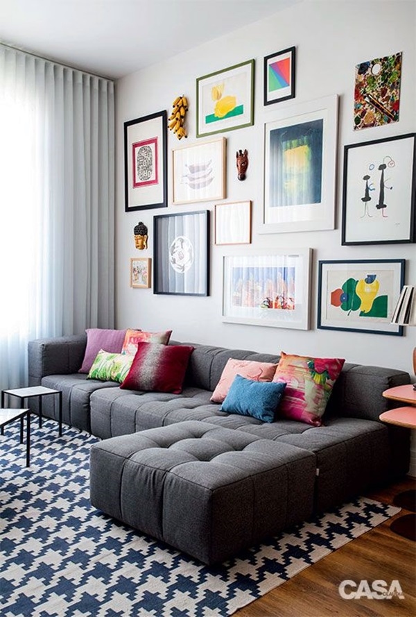 40 Simple But Fashionable Living Room Wall Decoration
