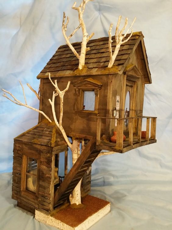 Diy miniature tree house shop