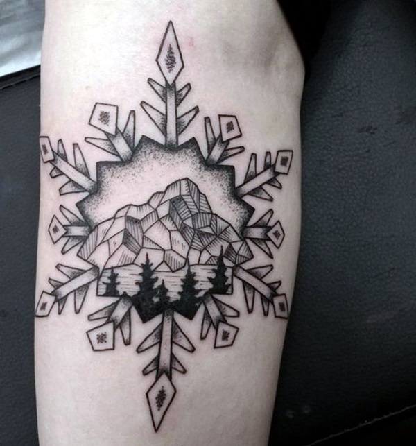 Cute and Artsy Snowflake Tattoos (19)